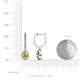 3 - Ilona 1.08 ctw Yellow Sapphire Pear Shape (5x3 mm) with accented Diamond Halo Dangling Earrings 