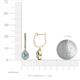 3 - Ilona 0.88 ctw Aquamarine Pear Shape (5x3 mm) with accented Diamond Halo Dangling Earrings 