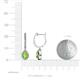 3 - Ilona 0.98 ctw Peridot Pear Shape (5x3 mm) with accented Diamond Halo Dangling Earrings 