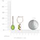3 - Ilona 1.46 ctw Peridot Pear Shape (6x4 mm) with accented Diamond Halo Dangling Earrings 