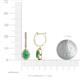 3 - Ilona 1.26 ctw Emerald Pear Shape (6x4 mm) with accented Diamond Halo Dangling Earrings 