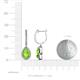 3 - Ilona 1.94 ctw Peridot Pear Shape (7x5 mm) with accented Diamond Halo Dangling Earrings 
