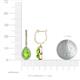 3 - Ilona 1.94 ctw Peridot Pear Shape (7x5 mm) with accented Diamond Halo Dangling Earrings 