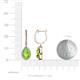 3 - Ilona 1.94 ctw Peridot Pear Shape (7x5 mm) with accented Diamond Halo Dangling Earrings 