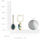 3 - Ilona 2.04 ctw London Blue Topaz Pear Shape (7x5 mm) with accented Diamond Halo Dangling Earrings 