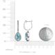 3 - Ilona 1.54 ctw Aquamarine Pear Shape (7x5 mm) with accented Diamond Halo Dangling Earrings 