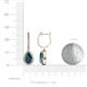 3 - Ilona 2.04 ctw London Blue Topaz Pear Shape (7x5 mm) with accented Diamond Halo Dangling Earrings 