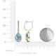 3 - Ilona 1.54 ctw Aquamarine Pear Shape (7x5 mm) with accented Diamond Halo Dangling Earrings 