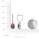 3 - Ilona 2.14 ctw Rhodolite Garnet Pear Shape (7x5 mm) with accented Diamond Halo Dangling Earrings 