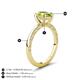 4 - Lucia 1.63 ctw Peridot Pear Shape (9x6 mm) Hidden Halo accented Natural Diamond Engagement Ring  