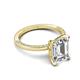 5 - Lucia 2.64 ctw IGI Certified Lab Grown Diamond Emerald Shape (9x7 mm) Hidden Halo accented Natural Diamond Engagement Ring  