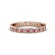 1 - Livia 1.70 mm Pink Tourmaline and Lab Grown Diamond Eternity Band 