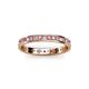 2 - Livia 1.70 mm Pink Tourmaline and Lab Grown Diamond Eternity Band 
