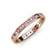 3 - Livia 1.70 mm Pink Tourmaline and Lab Grown Diamond Eternity Band 