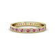 1 - Livia 1.70 mm Pink Tourmaline and Lab Grown Diamond Eternity Band 