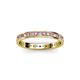 2 - Livia 1.70 mm Pink Tourmaline and Lab Grown Diamond Eternity Band 