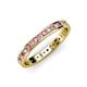 3 - Livia 1.70 mm Pink Tourmaline and Lab Grown Diamond Eternity Band 