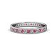 1 - Livia 1.70 mm Pink Tourmaline and Lab Grown Diamond Eternity Band 