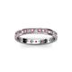 2 - Livia 1.70 mm Pink Tourmaline and Lab Grown Diamond Eternity Band 