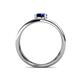 4 - Marini Bold Round Blue Sapphire Solitaire Criss Cross Promise Ring 