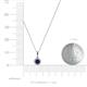 3 - Shanon Blue Sapphire and Diamond Halo Pendant 