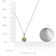3 - Shanon Peridot and Diamond Halo Pendant 