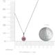 3 - Shanon Rhodolite Garnet and Diamond Halo Pendant 