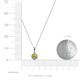 3 - Shanon Yellow and White Diamond Halo Pendant 