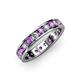 3 - Livia 3.00 mm Amethyst and Lab Grown Diamond Eternity Band 