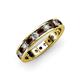 3 - Livia 3.00 mm Red Garnet and Lab Grown Diamond Eternity Band 