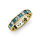3 - Livia 3.00 mm London Blue Topaz and Lab Grown Diamond Eternity Band 