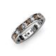 3 - Livia 3.00 mm Smoky Quartz and Lab Grown Diamond Eternity Band 