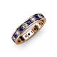 3 - Livia 3.00 mm Blue Sapphire and Lab Grown Diamond Eternity Band 