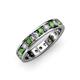 3 - Livia 3.00 mm Green Garnet and Lab Grown Diamond Eternity Band 