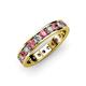 3 - Livia 3.00 mm Pink Tourmaline and Lab Grown Diamond Eternity Band 