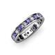 3 - Livia 3.00 mm Iolite and Lab Grown Diamond Eternity Band 