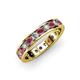 3 - Livia 3.00 mm Rhodolite Garnet and Lab Grown Diamond Eternity Band 