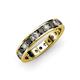 3 - Livia 3.00 mm Black and White Lab Grown Diamond Eternity Band 