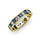 3 - Livia 3.00 mm Blue and White Lab Grown Diamond Eternity Band 