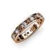 3 - Livia 3.00 mm Smoky Quartz and Lab Grown Diamond Eternity Band 