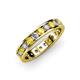 3 - Livia 3.00 mm Yellow Sapphire and Lab Grown Diamond Eternity Band 