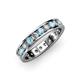 3 - Livia 3.00 mm Aquamarine and Lab Grown Diamond Eternity Band 