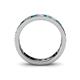 4 - Livia 3.00 mm London Blue Topaz and Lab Grown Diamond Eternity Band 