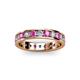 2 - Livia 3.00 mm Pink Sapphire and Diamond Eternity Band 