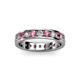 2 - Livia 3.00 mm Pink Tourmaline and Diamond Eternity Band 
