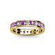 2 - Livia 3.00 mm Amethyst and Diamond Eternity Band 