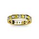 2 - Livia 3.00 mm Yellow and White Diamond Eternity Band 