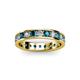 2 - Livia 3.00 mm London Blue Topaz and Diamond Eternity Band 