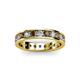 2 - Livia 3.00 mm Smoky Quartz and Diamond Eternity Band 