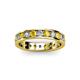 2 - Livia 3.00 mm Yellow Sapphire and Diamond Eternity Band 